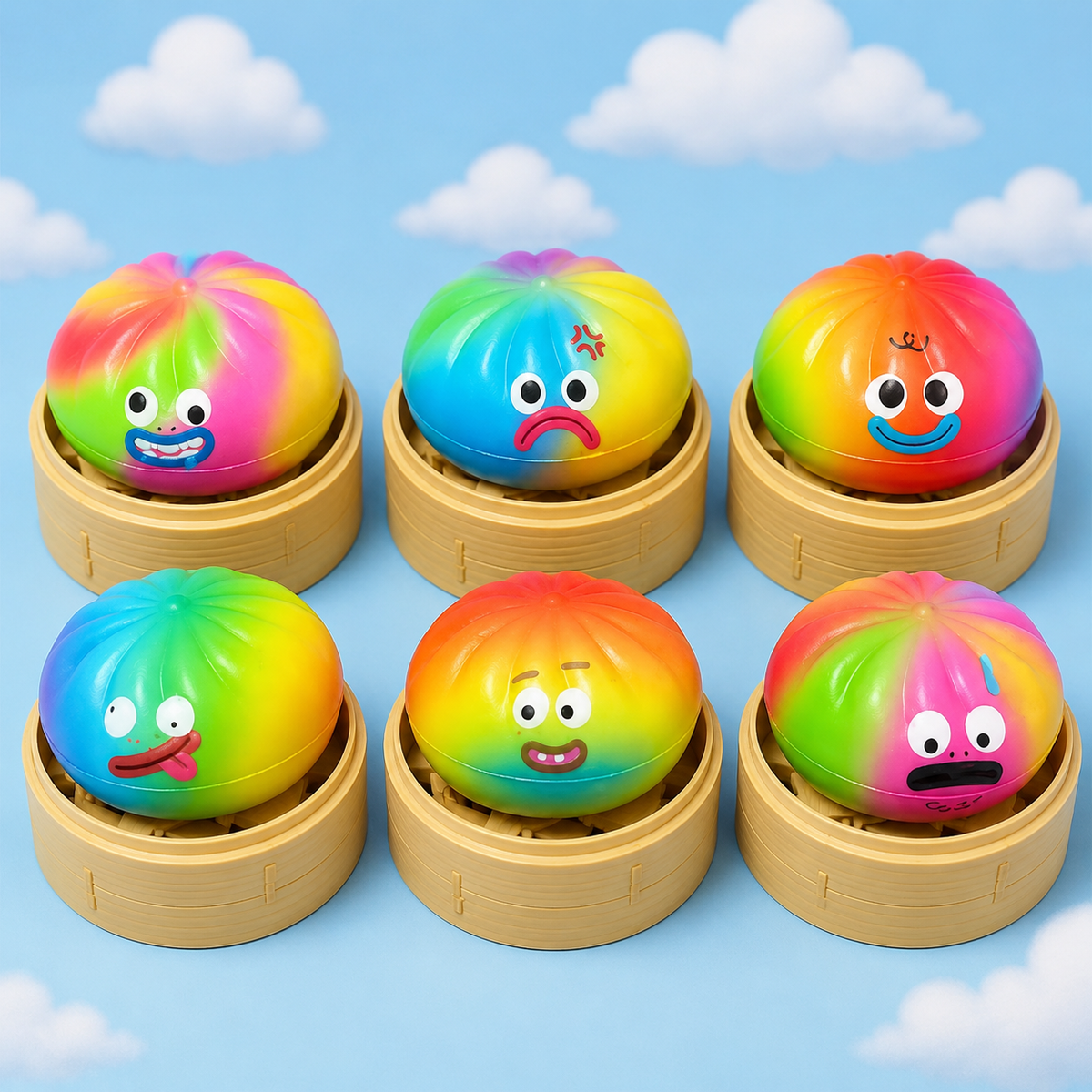 Rainbow Mood Dumpling Squishy — Mystery Blind Box